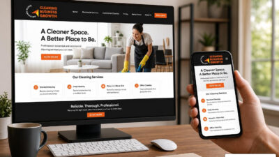 how to make a cleaning website